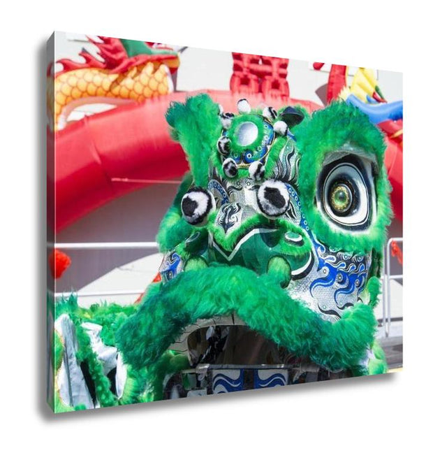 Gallery Wrapped Canvas, Chinese Lion - ultrawallart.com