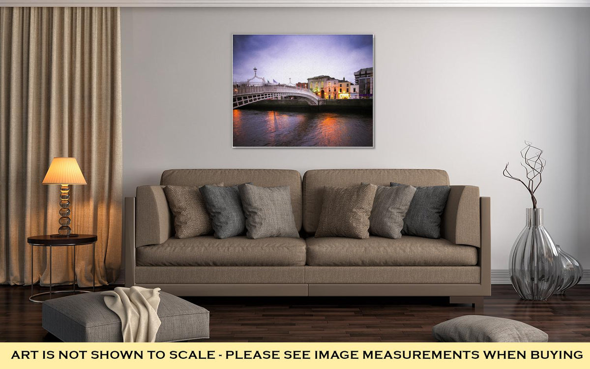 Gallery Wrapped Canvas, Hapenny Bridge Dublin - ultrawallart.com