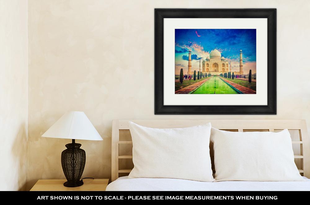 Framed Print, Taj Mahal On Sunrise Sunset Agra India - ultrawallart.com