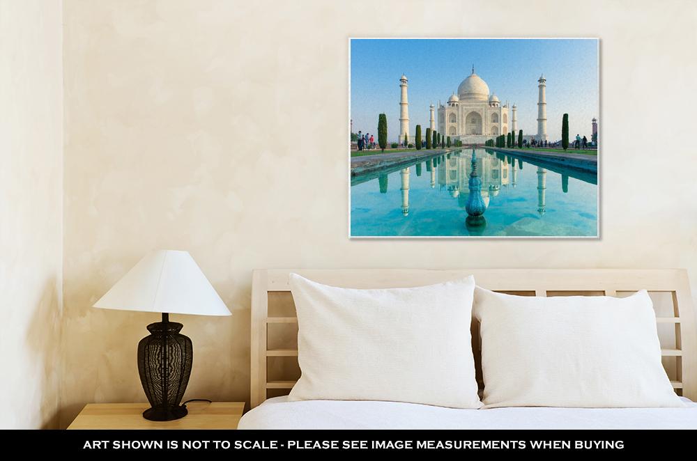 Gallery Wrapped Canvas, The Morning View Of Taj Mahal Monument India - ultrawallart.com