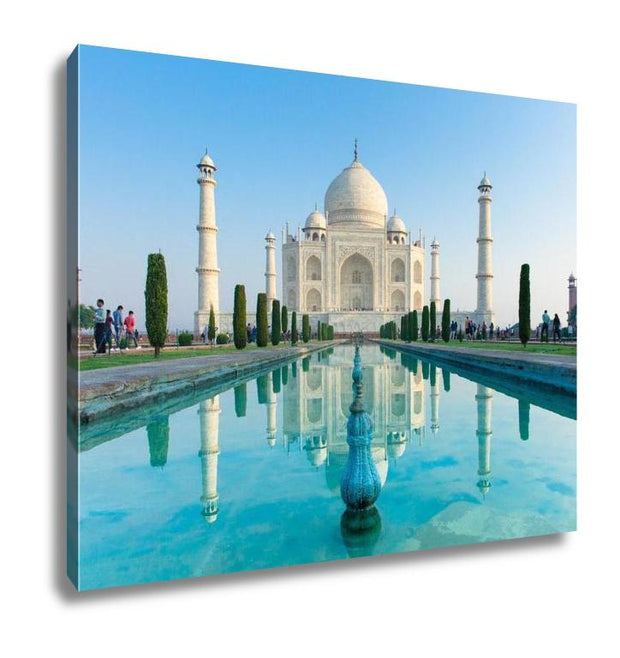 Gallery Wrapped Canvas, The Morning View Of Taj Mahal Monument India - ultrawallart.com