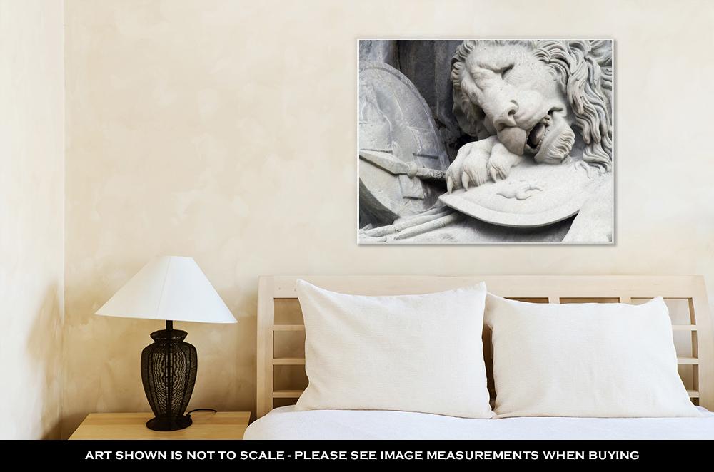 Gallery Wrapped Canvas, Monument The Dying Lion - ultrawallart.com