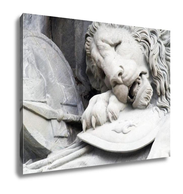 Gallery Wrapped Canvas, Monument The Dying Lion - ultrawallart.com