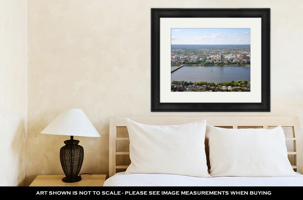 Framed Print, Mit Campus On Charles River Bank Boston - ultrawallart.com