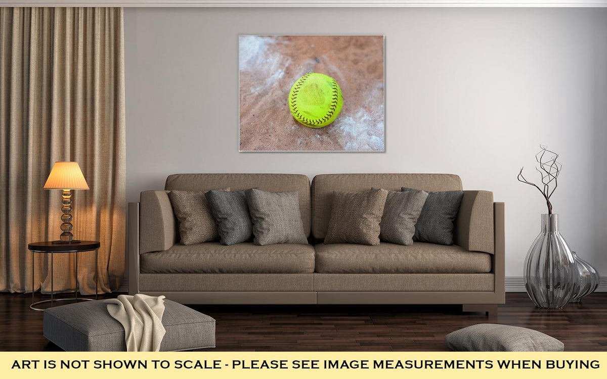 Gallery Wrapped Canvas, Softball Is A Variant Of Baseball Played With A Larger Ball On A Smaller Field - ultrawallart.com