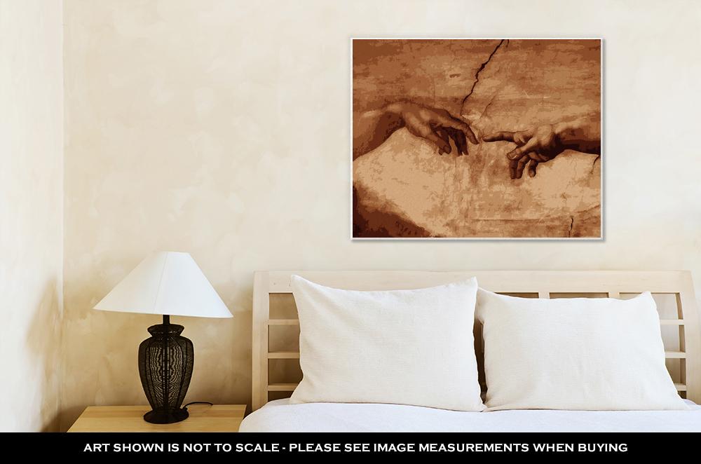 Gallery Wrapped Canvas, Michaelangelos The Creation Of Adam - ultrawallart.com