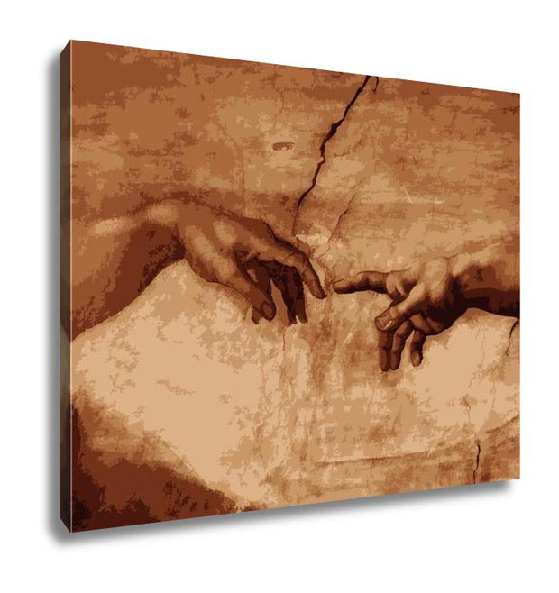Gallery Wrapped Canvas, Michaelangelos The Creation Of Adam - ultrawallart.com