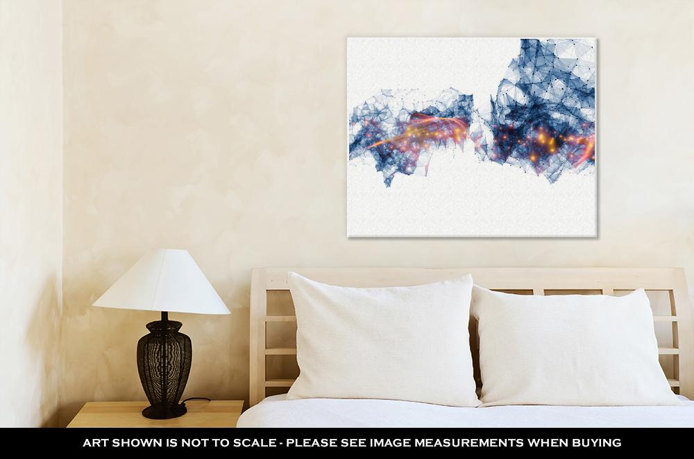 Gallery Wrapped Canvas, Linear Network Wave - ultrawallart.com