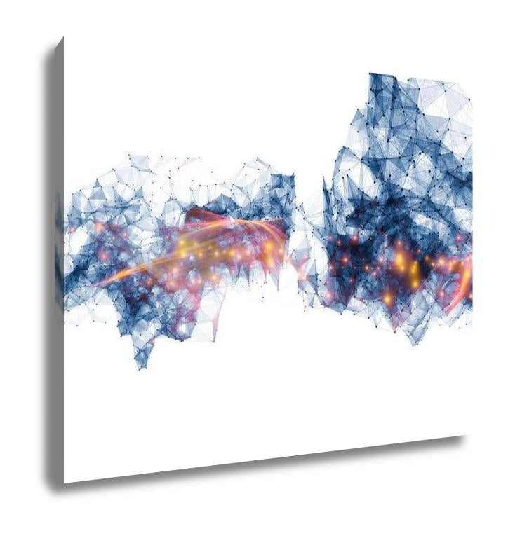 Gallery Wrapped Canvas, Linear Network Wave - ultrawallart.com