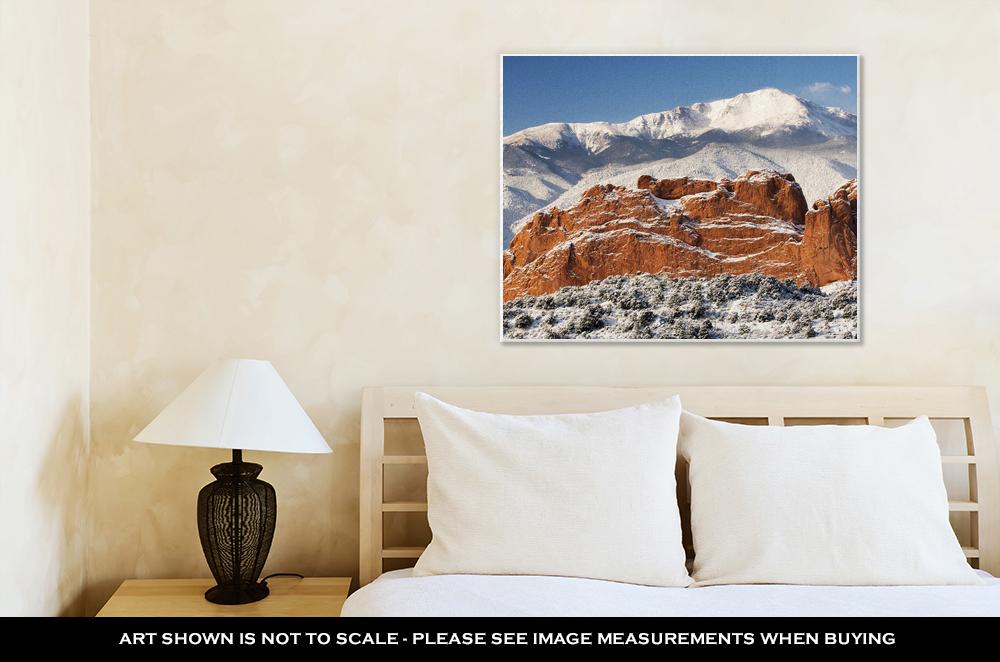 Gallery Wrapped Canvas, Pikes Peak And The Gardern Of The Gods - ultrawallart.com