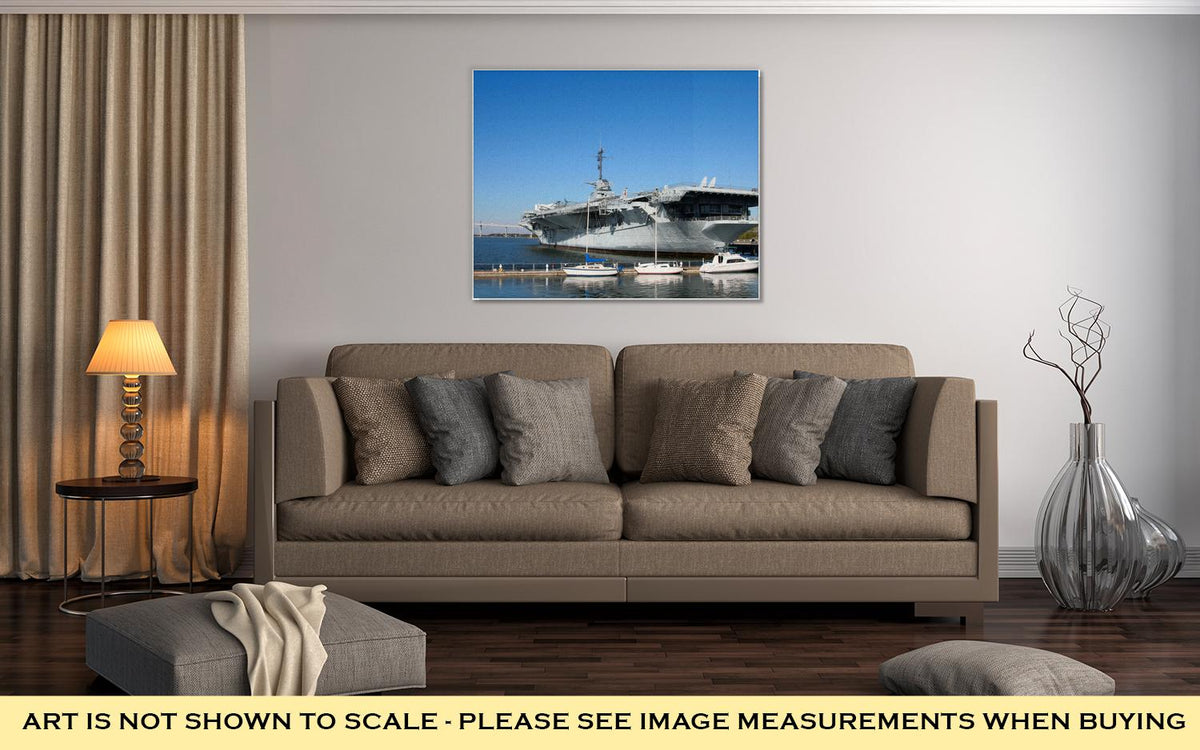 Gallery Wrapped Canvas, Uss Yorktown Aircraft Carrier - ultrawallart.com