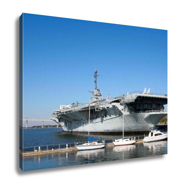 Gallery Wrapped Canvas, Uss Yorktown Aircraft Carrier - ultrawallart.com