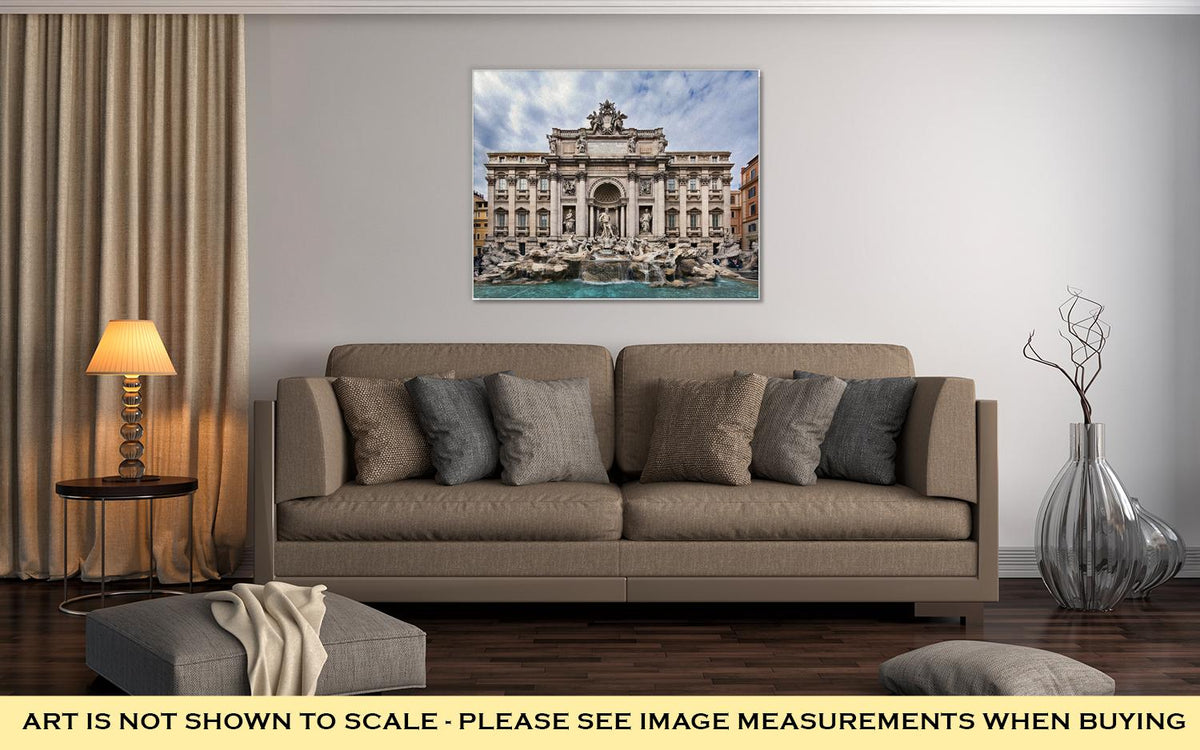 Gallery Wrapped Canvas, Trevi Fountain - ultrawallart.com