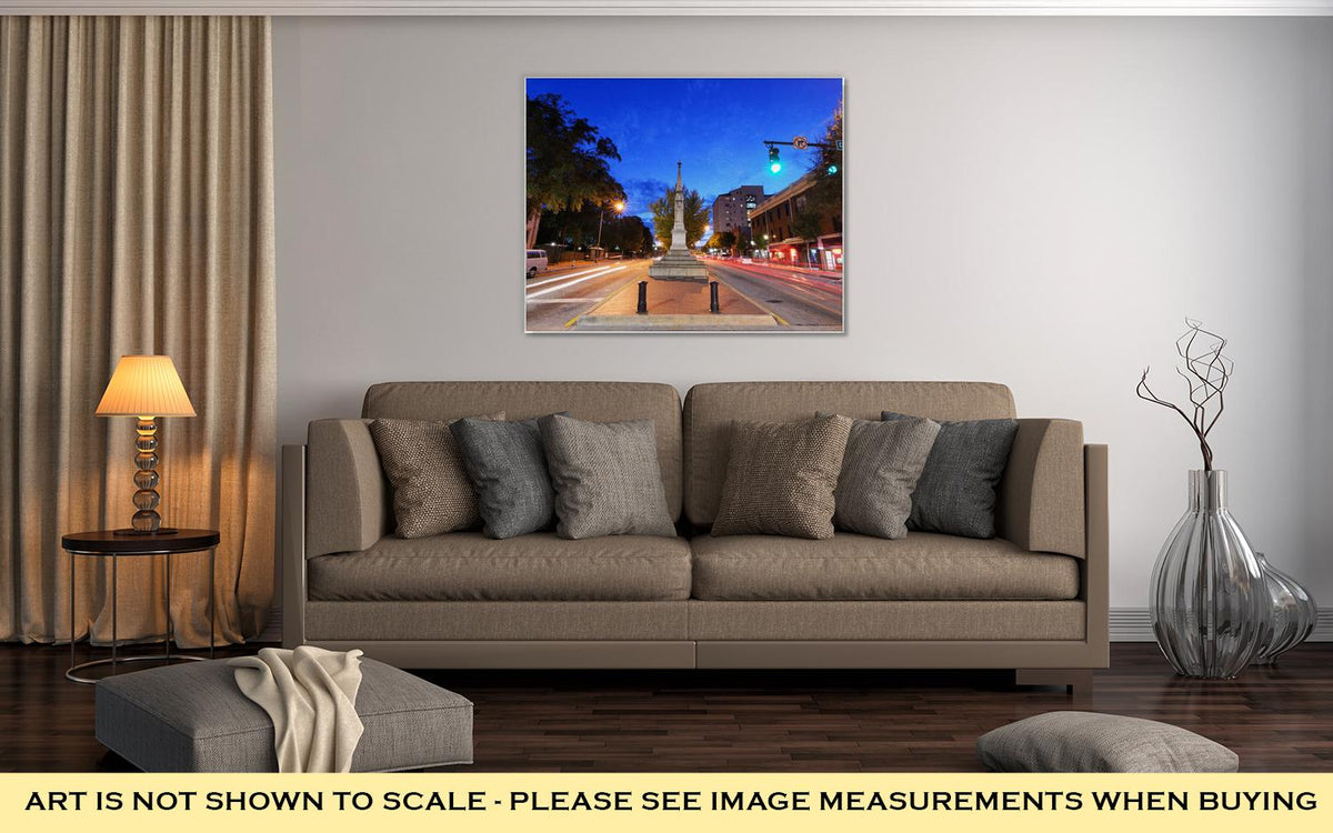Gallery Wrapped Canvas, Downtown Athens Georgia USA Cityscape - ultrawallart.com