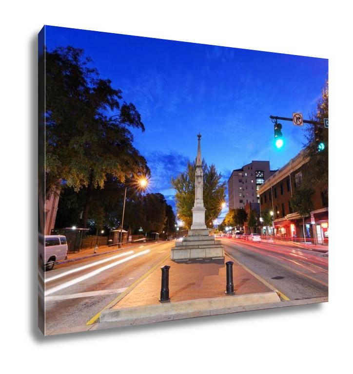 Gallery Wrapped Canvas, Downtown Athens Georgia USA Cityscape - ultrawallart.com