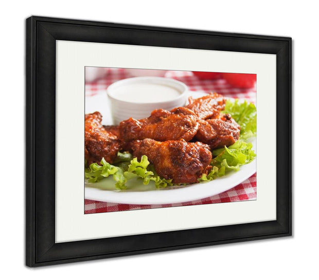 Framed Print, Buffalo Style Chicken Wings - ultrawallart.com