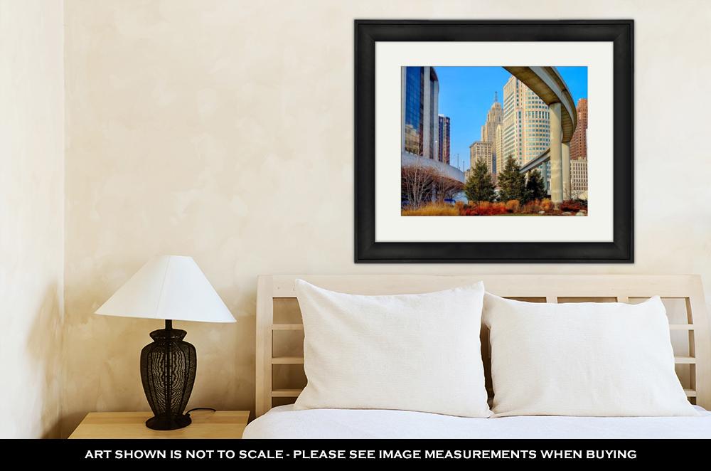 Framed Print, Detroit Rail Transit - ultrawallart.com