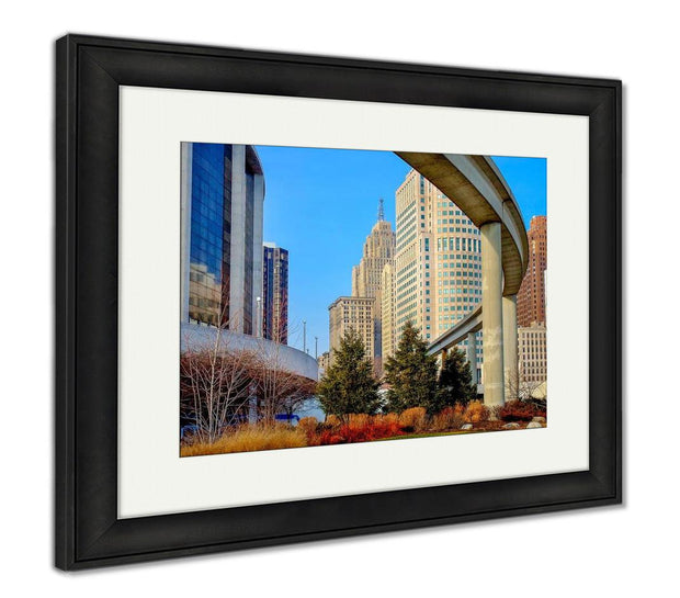 Framed Print, Detroit Rail Transit - ultrawallart.com