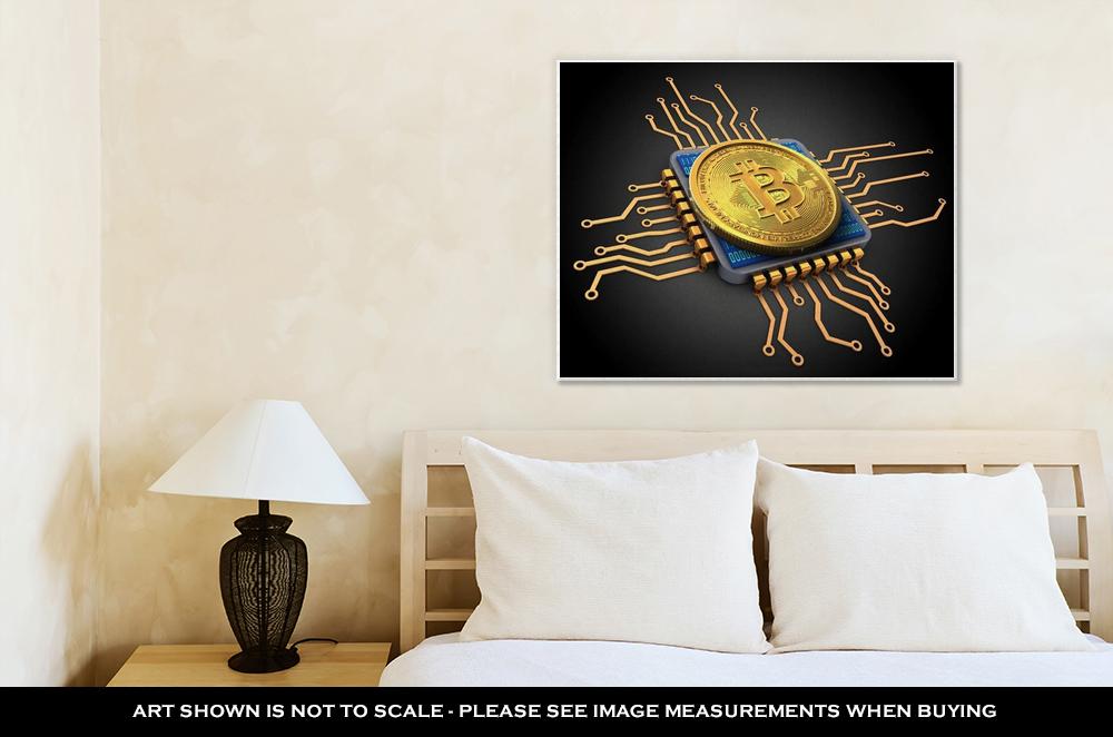 Gallery Wrapped Canvas, Illustration Of Bitcoin - ultrawallart.com