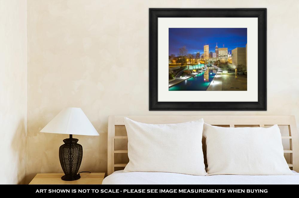 Framed Print, Downtown Indianapolis Skyline - ultrawallart.com
