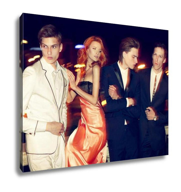 Gallery Wrapped Canvas, Casino Night Anna And The Boys - ultrawallart.com