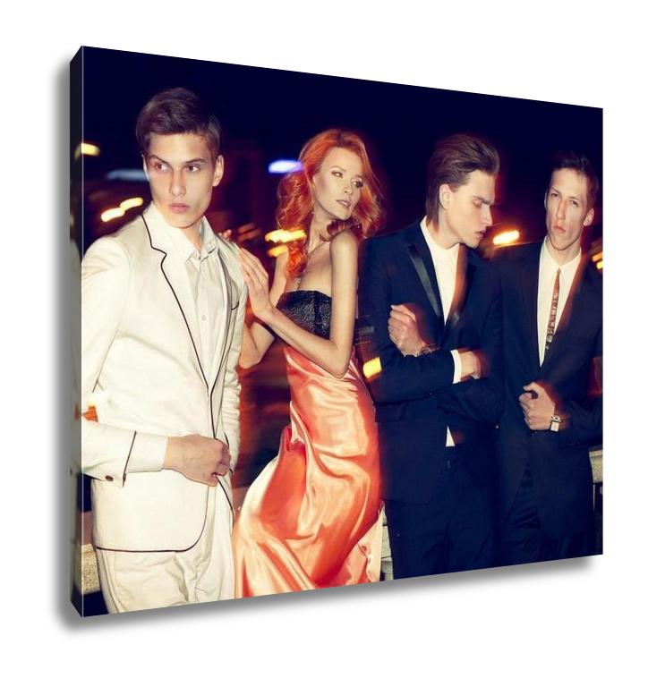 Gallery Wrapped Canvas, Casino Night Anna And The Boys - ultrawallart.com