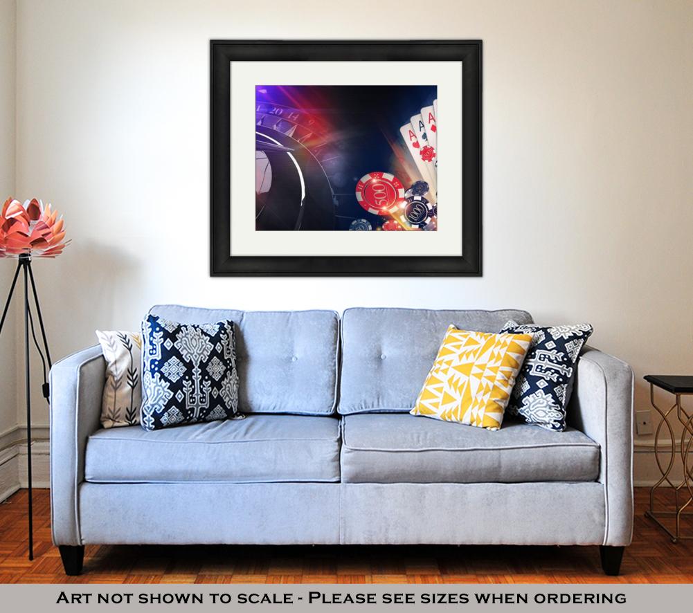 Framed Print, Conceptual Casino Illustration - ultrawallart.com