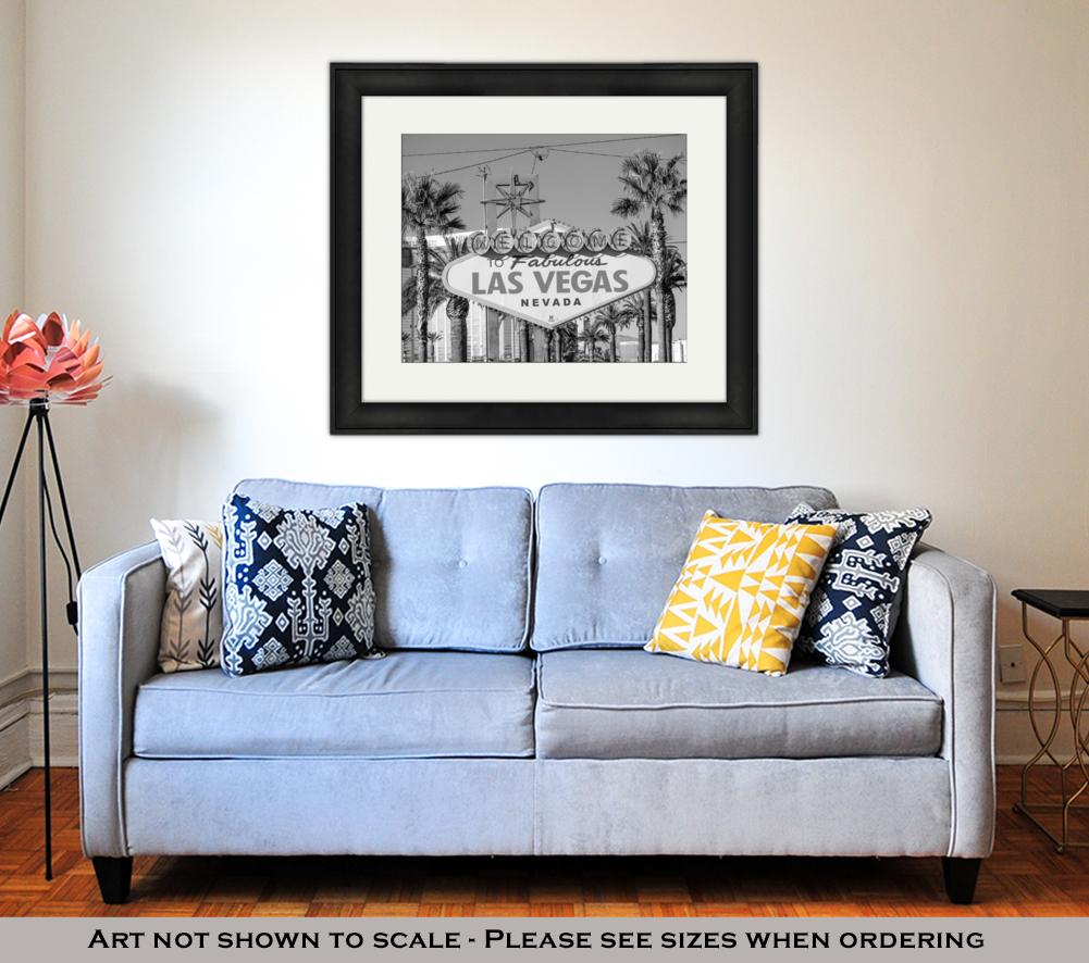 Framed Print, Welcome To Fabulous Las Vegas Sign - ultrawallart.com