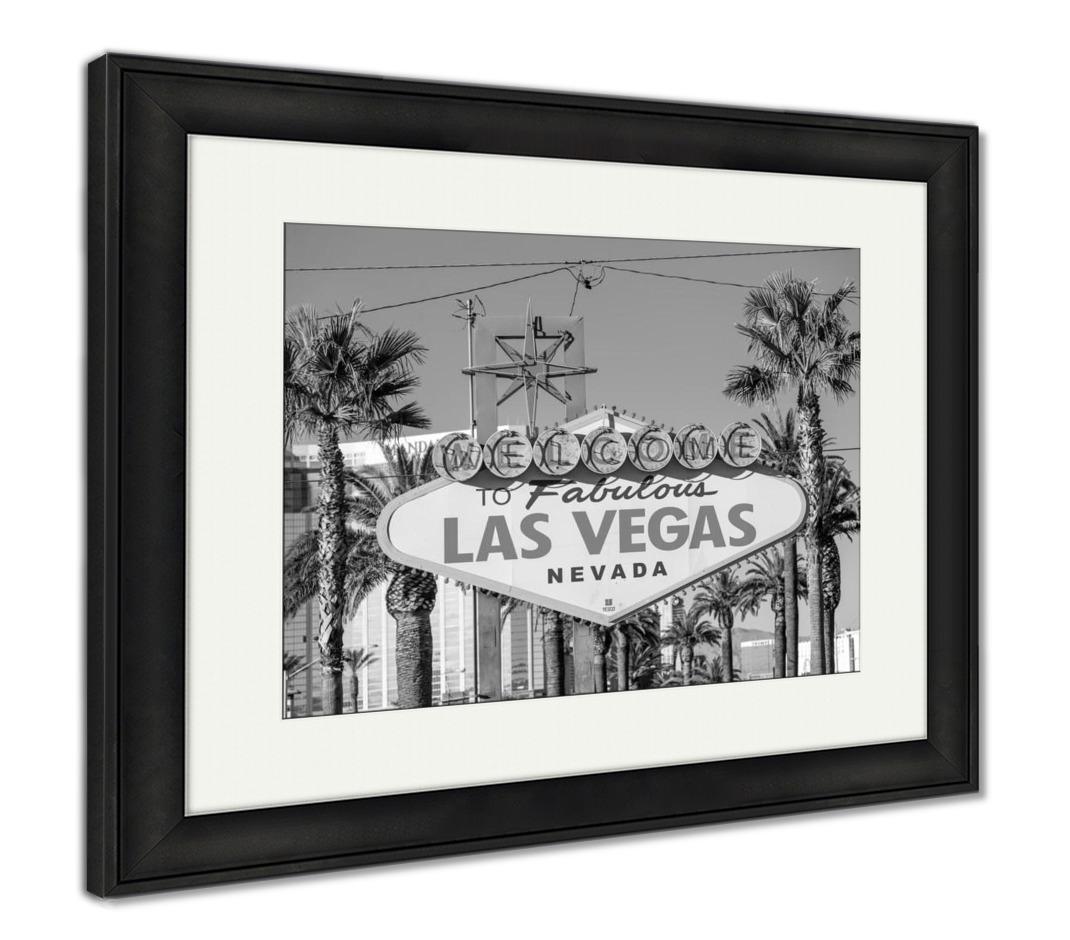 Framed Print, Welcome To Fabulous Las Vegas Sign - ultrawallart.com