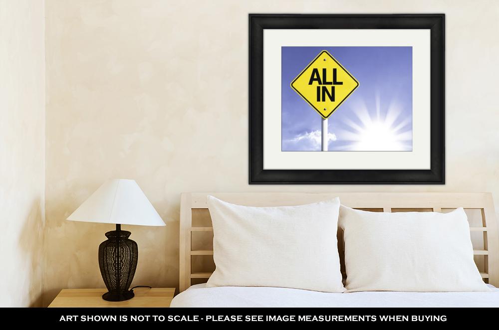 Framed Print, All In Road Sign - ultrawallart.com