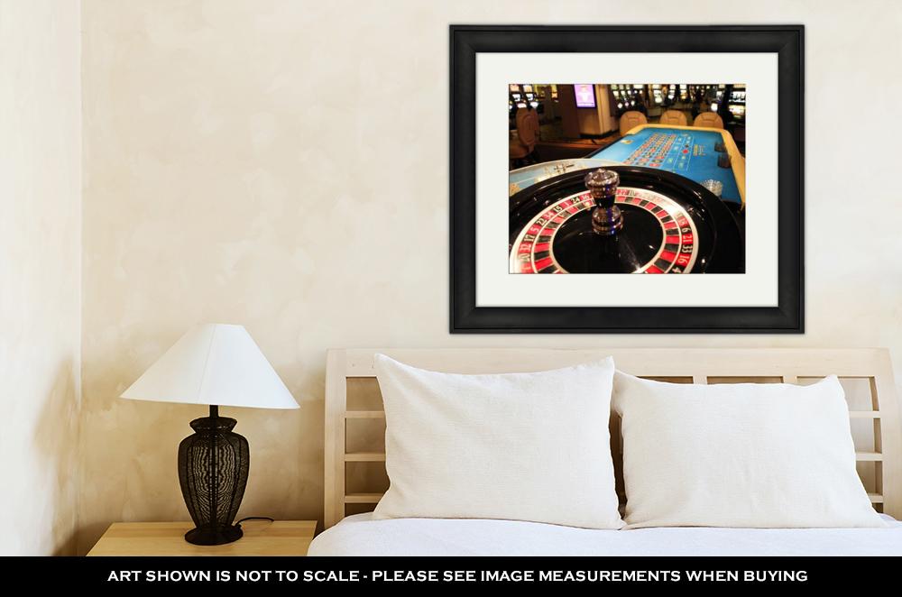 Framed Print, Roulette Wheel In Casino - ultrawallart.com