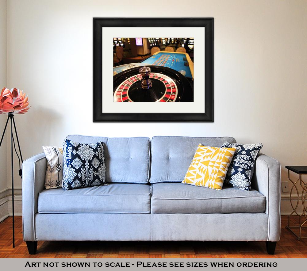 Framed Print, Roulette Wheel In Casino - ultrawallart.com