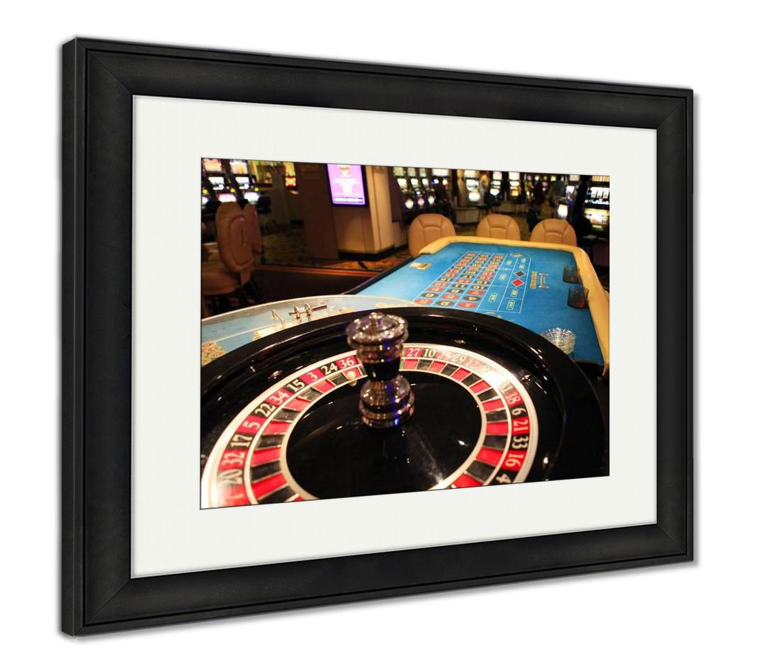 Framed Print, Roulette Wheel In Casino - ultrawallart.com
