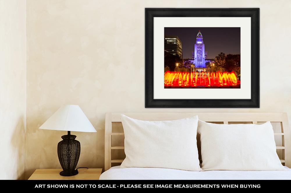 Framed Print, Los Angeles City Hall As Seen From The Grand Park - ultrawallart.com