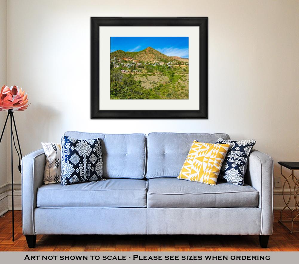 Framed Print, Jerome Arizona Cityscape - ultrawallart.com