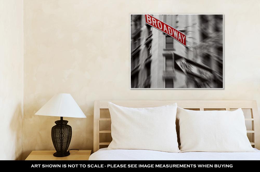 Gallery Wrapped Canvas, Red Broadway Sign - ultrawallart.com