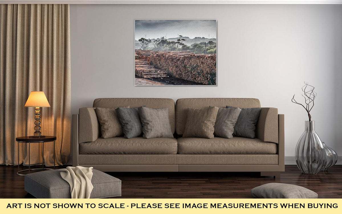Gallery Wrapped Canvas, Lumber Yard In Portland Town Victoria Australia - ultrawallart.com