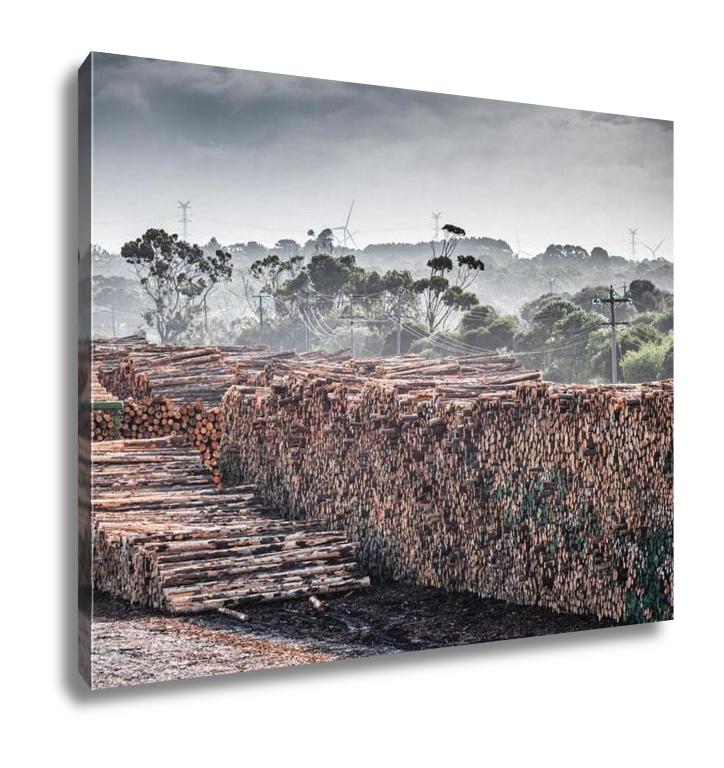 Gallery Wrapped Canvas, Lumber Yard In Portland Town Victoria Australia - ultrawallart.com