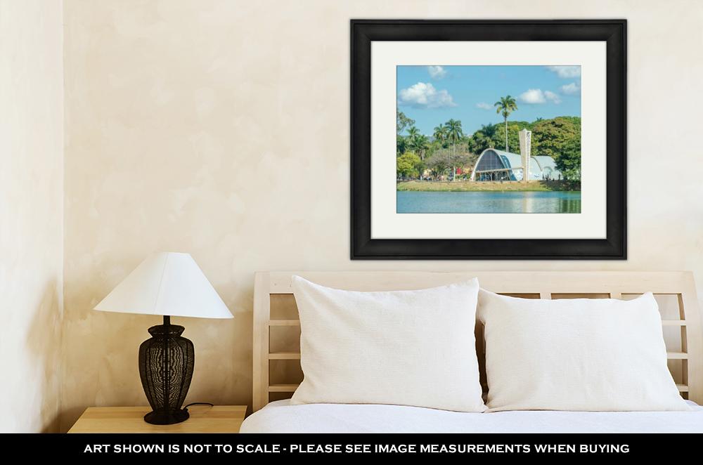 Framed Print, Concept For Travel Subject Minas Gerais Brazil Yellow Sign - ultrawallart.com