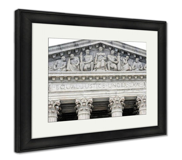 Framed Print, Supreme Court Building In Washington Dc Equal Justice Under Law - ultrawallart.com