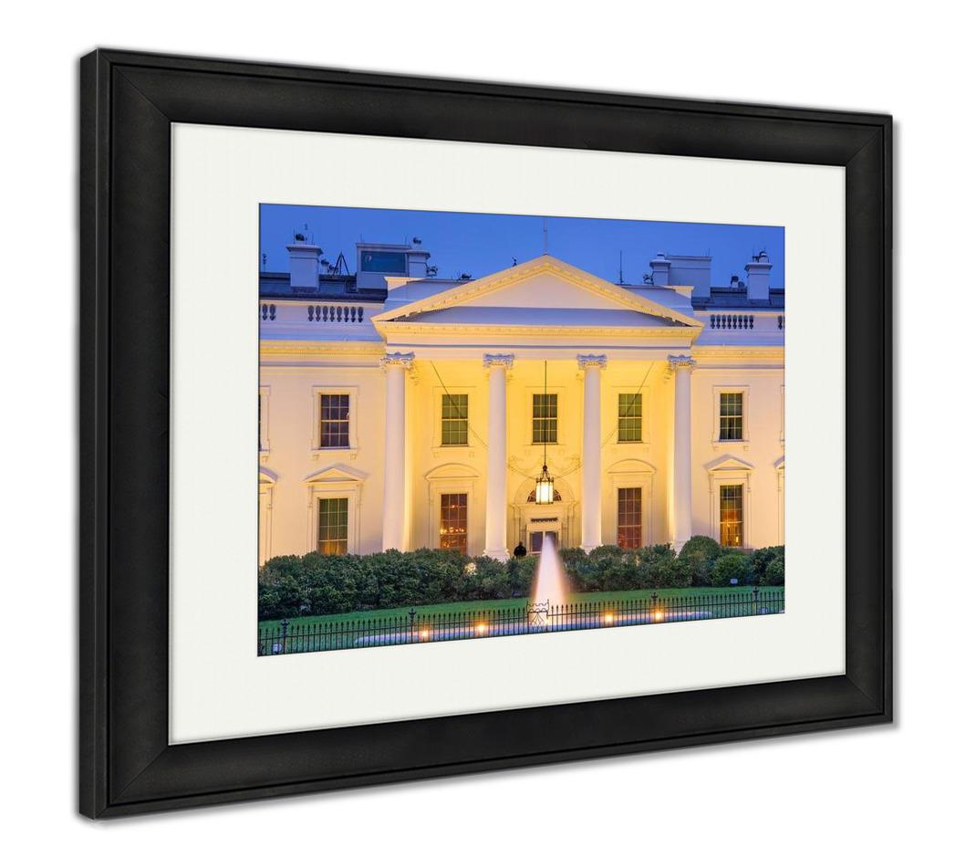Framed Print, Washington Dc At The White House - ultrawallart.com