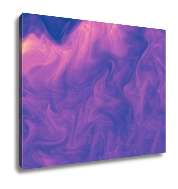 Gallery Wrapped Canvas, Lowkey Purple Pink Modern Abstract Fractal Art Dark Illustration With A Chaotic - ultrawallart.com