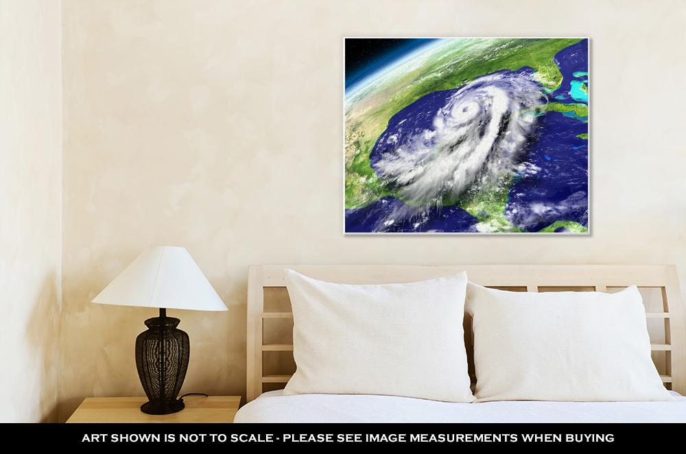 Gallery Wrapped Canvas, Orbit View Of Hurricane Matthew - ultrawallart.com