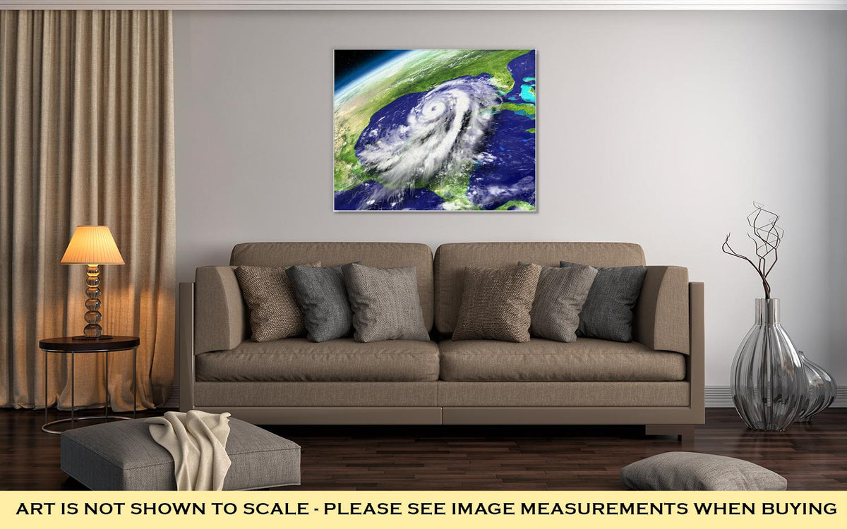 Gallery Wrapped Canvas, Orbit View Of Hurricane Matthew - ultrawallart.com