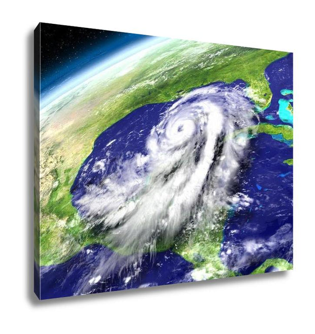 Gallery Wrapped Canvas, Orbit View Of Hurricane Matthew - ultrawallart.com